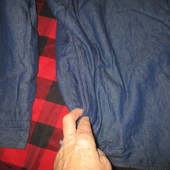 Vintage Wrangler Denim Sherpa Lined Shirt Jacket Mens Size 2XLarge - Picture 5 of 7